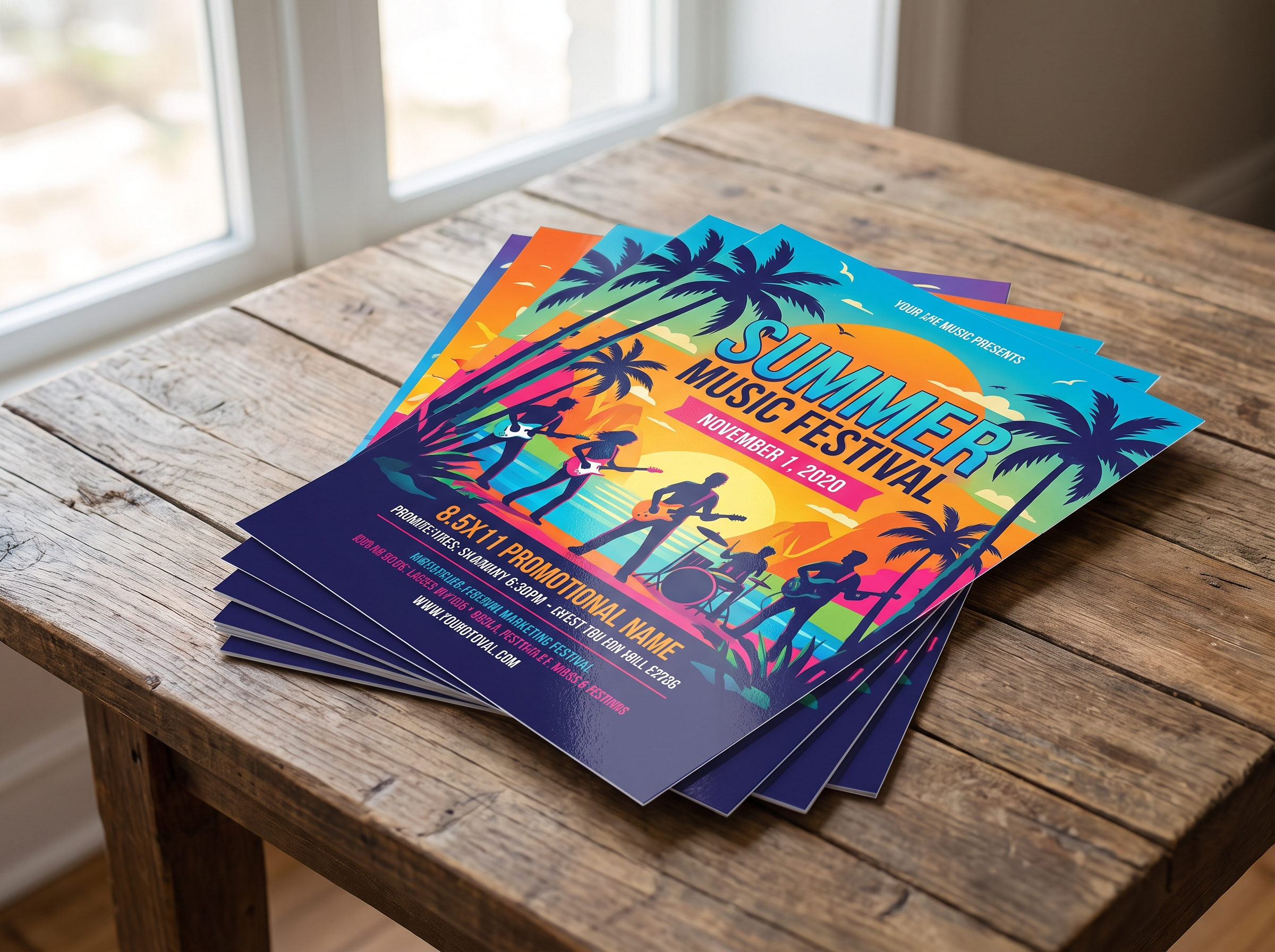 Stack of printed 8.5x11 flyers, SignsMania